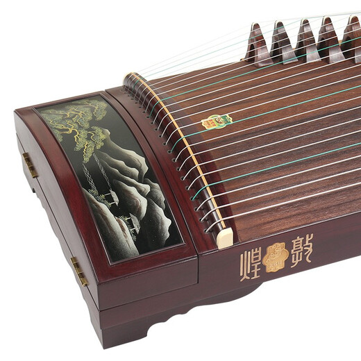 Dunhuang Brand Guzheng 698 série Broadleaf Yellow Sandalwood Performance Guzheng Shanghai National Musical Instrument Factory 1 20698p mille montagnes Couleur commune (ensemble complet d'accessoires)