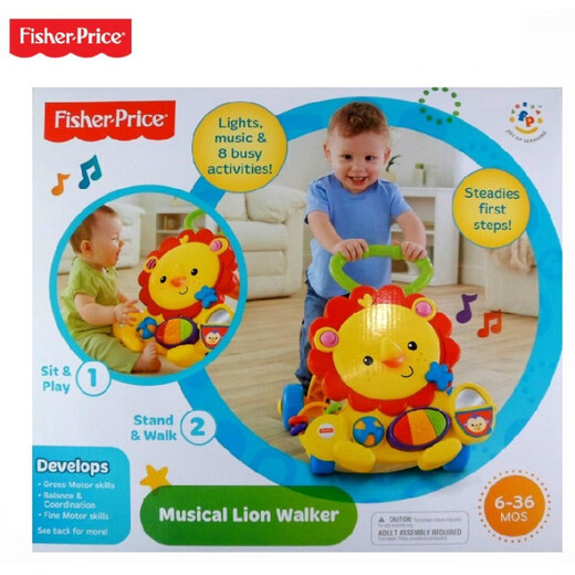 费雪（Fisher-Price）费雪Fisher多功能狮子学步车Y9854 手推车踏行车宝宝玩具 皮皮狗推车