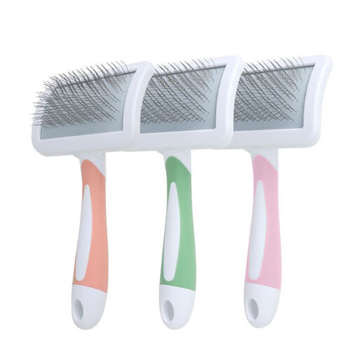 Dog comb, dog hair cleaner, cat hair removal comb, Teddy Bichon needle comb, loose hair removal brush, cherry blossom powder*2, hair removal, fluffy hair, no Specifications