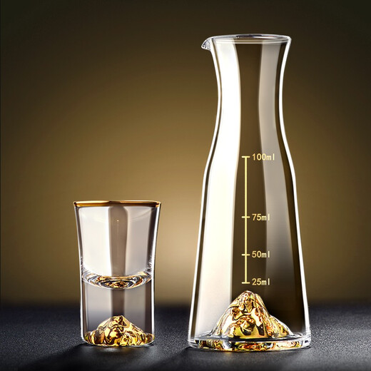 Molson Crystal Glass with Scale Liquor Divider Creative Iceberg Jinshan Liquor Divider Liquor Divider Jug Jinshan Liquor Divider - 1 piece - 300ml