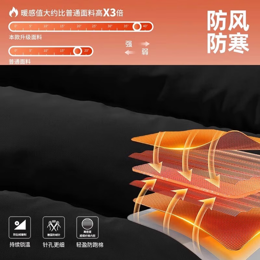 Li Ning Cotton Clothes Men's Winter New Thickened Warm Cotton Clothes Casual Large Size Cotton Jacket Hooded Windproof and Coldproof Sportswear Jacket Black - Hooded Cotton Clothes Winter Warmth XL /180 (150-165Jin Jin is equal to 0.5kg)