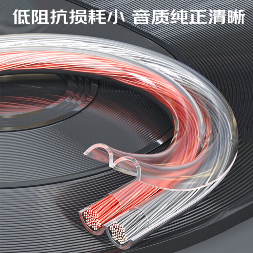 HAILE海乐 音频线 音响线 音箱线 喇叭线 发烧级 增强型屏蔽抗干扰 纯铜50芯 10米HT-YXX5010