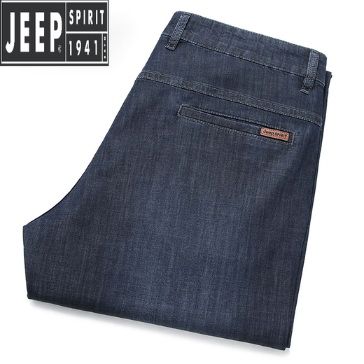 Jeep Spirit marca oficial ropa oficial para hombres Jeans Jeans Workwear de hombres para hombres al aire libre RESISTENTE ANTIA RIVINGLING Straight Spring y Autumn Battlefield Men 968 679 Azul grueso Estilo 29 Tamaño igual