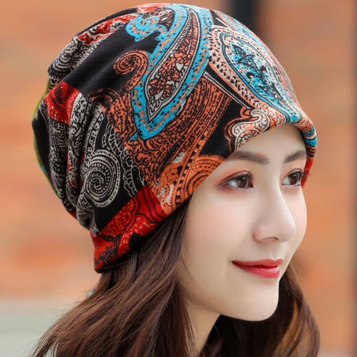 Sorte Schal Nackenschalkopf Hut Herbst und Winter Frauen Maskenhalle Halshülle Twisted Hals Schutz graue rote Blüten