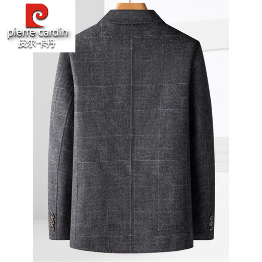 Pier Cardin High-End-Business-Wollmantel für Männer 2024 Herbst neue lässige und ältere Wollanzug Jacke für Männer dunkelgrau XL 180 [Empfohlen 145-160jin [Jin ist gleich 0,5 kg]]