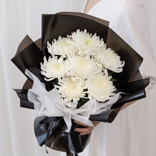 Baihuaguan Qingming Festival flowers, chrysanthemums, real flowers, tomb sweeping, funerals, memorial services, remembrance of relatives and martyrs, intra-city delivery within 1 hour, deep condolences | Q61