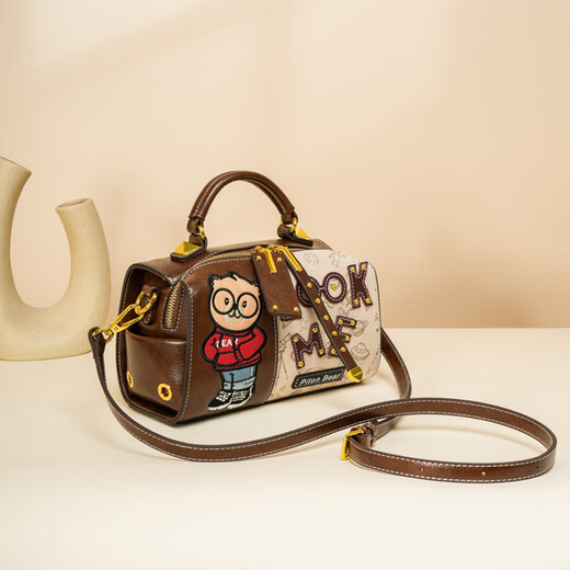 North Bag Fashion Boston Handtasche Frauentasche Neue High-End-Freizeit-vielseitige One-Shoulder Crossbody Body Muttertagsgeschenk Brown