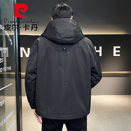 皮尔卡丹（pierre cardin）法国男装棉服男外套秋冬季夹克男加厚棉衣新款潮流针织 卡其色 XL