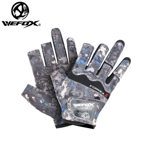 WEFOX2025 New Wefox Fishing Gloves Revealed Five Finger Three Finger Lure Gloves Breathable Fish Catching Anti-Slip Fishing Gloves WCX-4021 Fishing Gloves Dark Gray M