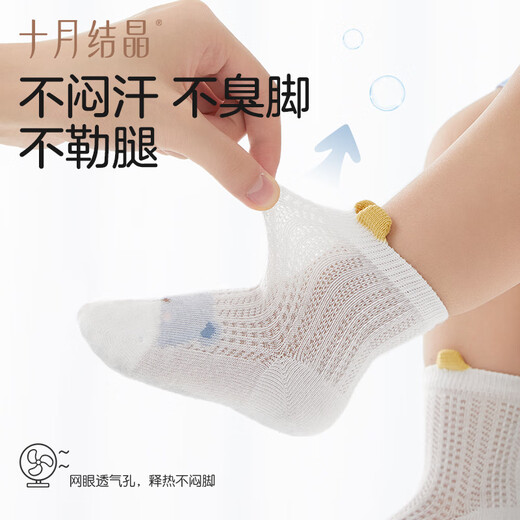 October Crystal Baby Socks Mid-Tube Autumn and Winter Mesh Newborn Boys and Girls Baby Season Newborn Socks 4 Pairs Picture Book Musician 4 Pairs 0-6 Months S Size Socks Length 8-10cm