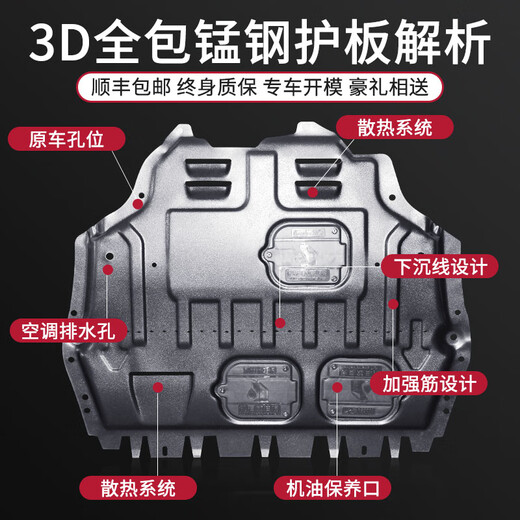 思驭适配马自达阿特兹发动机下护板14/17/18/19/20/2021款啊特滋底盘 1421款阿特兹【基础塑料款】