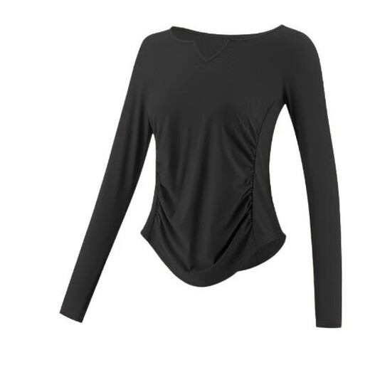 DADDECT yoga wear long-sleeved T-shirt for women 2025 autumn and winter new quick-drying fitness wear sports Pilates running blouse top blue L (recommended 120-140Jin Jin equals 0.5 kg)