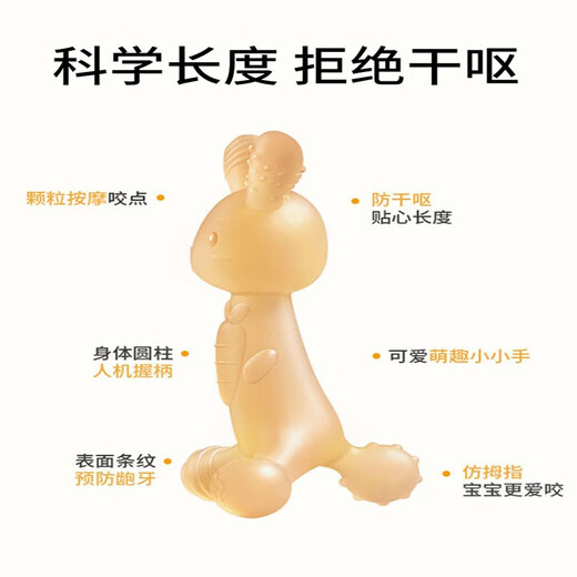 Jingmengyuan Yoshida Hisamori bunny teether baby teether 4 six months silicone oral period toy anti-eating hand 6 god strawberry powder