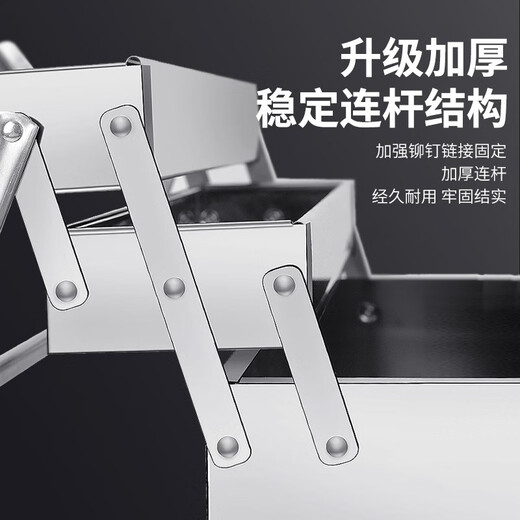 MYTEC stainless steel tool box three-layer folding storage box multi-functional industrial-grade suitcase electrician hardware storage box double-layer stainless steel tool box 420mm + password lock