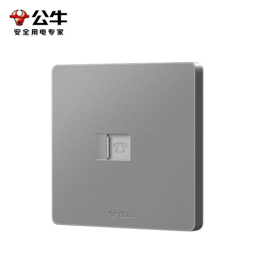 BULL switch socket/five-hole socket/concealed installation/switch panel/usb socket/TV network socket/G12 gray [one phone]