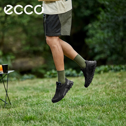 爱步（ECCO）BIOM 2.1登山鞋 运动鞋户外跑步鞋防水休闲鞋男鞋 健步越野822834 黑色82283451052 43