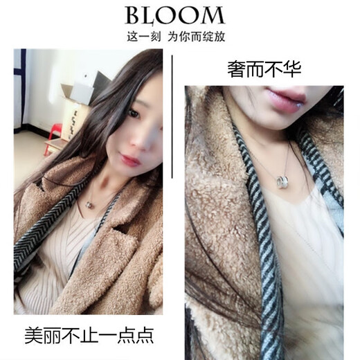 DL 1998 Fat Donglai same style pt950 platinum necklace for men and women 2025 new PT950 couple necklace a pair of small waist Eternal Heart Black Ceramic + Necklace