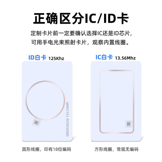 WYUAN IC/ID白卡UID复制卡可重复擦写NTAG213/215芯片NFC卡M1卡CPU卡 I CODE 2白卡【15693协议】 10张