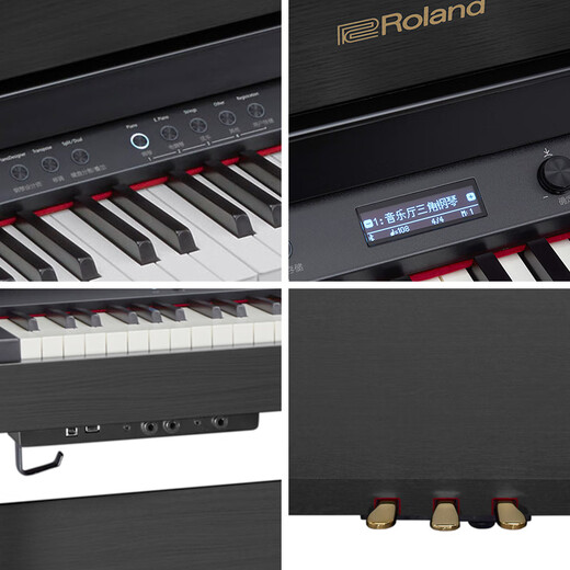 Roland HP702/HP704 Piano eléctrico 88 Key Heavy Hammer Children Beginners Smart Digital Digital Professional Use HP702 (negro) + RH-5 Auriculares + Accesorios Bolsa de regalo
