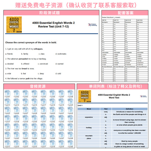 进口原版2022新版 4000Essential English Words 6级 常见词英语 小学单词教辅书 剑桥雅思核心词汇 初级4000词典 小学礼物 小学教辅