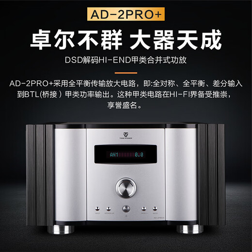 天逸（Winner）AD-2PRO+高保真发烧HIFI 2.0声道大功率音乐立体声甲类合并式功放机音响功放机 AD-2PRO+