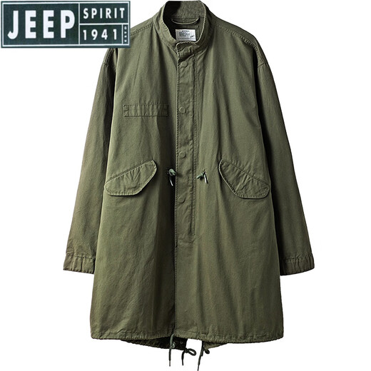 JEEP SPIRIT workwear American M51 park overcoming fishtail field windbreaker military green coat cloak jacket men's mid-length military green L
