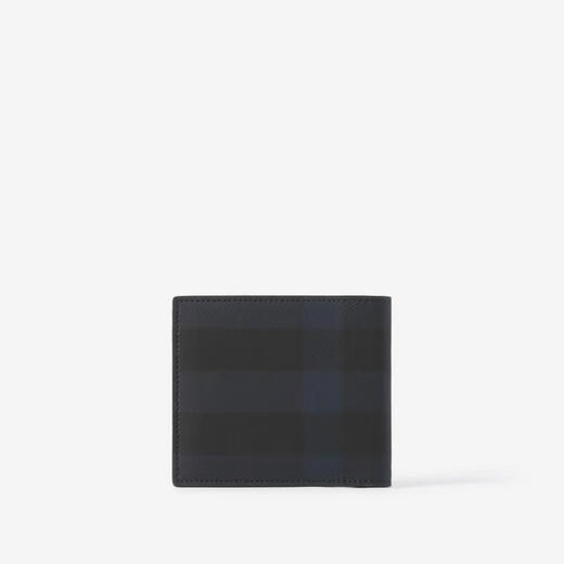 博柏利（BURBERRY）【礼物】格纹拼皮革双折钱夹