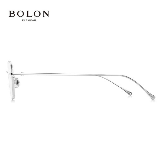 BOLON暴龙眼镜架无框蝶形光学镜β钛近视眼镜框女可配度数BT1592 B90-银色