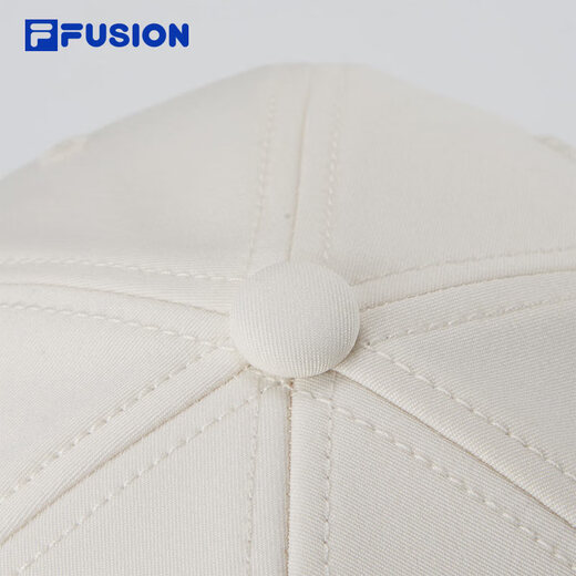 FILA FUSION斐乐潮牌男士女士帽子棒球帽2025春运动帽休闲鸭舌帽 乳糖色-BG XS