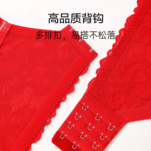 Oudifen underwear big breasts show small full cup ultra-thin bra set large size bra for women XB3314