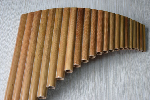 Jayden (Jayden) Instrumento musical tradicional chino Panflut 8 Tubos 15 Tubos 16 Tubos 18 Tubos 22 Tubos Bamboo Panflut Profesional Sound 8 Tubos Varniz + Gold Velvet Bag
