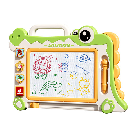 Aomengxing Детская игрушка-доска для рисования Очень большая магнитная доска для граффити для мальчиков и девочек 1-2-3 лет Подарок на день защиты детей Большая базовая зеленая доска для рисования с маленьким крокодилом