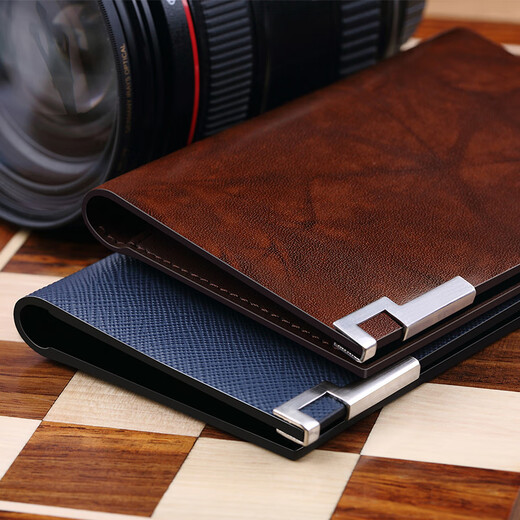 Williampolo Paul Bag Small Card Bag Men's Genuine Cuero VERTICAL Billetera Licencia de conducir para hombres Tarjeta de banco Banco Tarjeta de banco Patrón de cruz azul