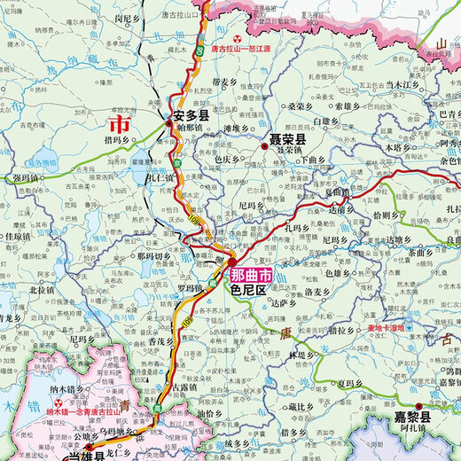 Neue 2025 Tibet Autonomous Region Map 1068*749 mm Papierwandaufkleber Politische Region Gelände Transportmittelkarte