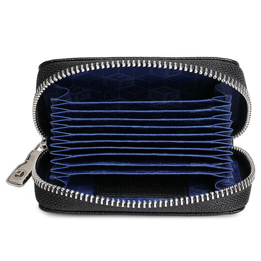 
Jinlilai men's card bag gift box business card clip zipper card cover leather case wallet birthday gift for dad