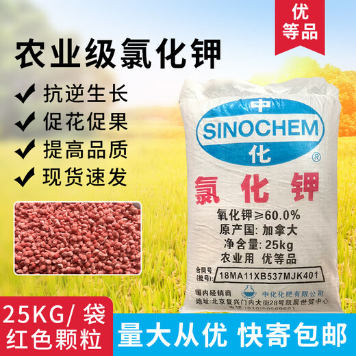 Hengkun (hengkun) authentic red potash fertilizer Canadian general chemical fertilizer agricultural pure potassium foliar fertilizer vegetable fruit tree flower fertilizer 5 bags Express 5 bags