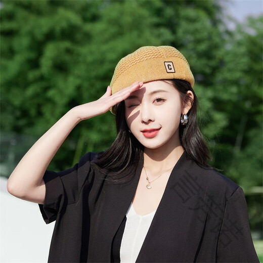 言芳诺新款前进帽男夏季薄款C字时尚帽子韩系反戴鸭舌帽遮脸小众贝雷帽 黑色 均码
