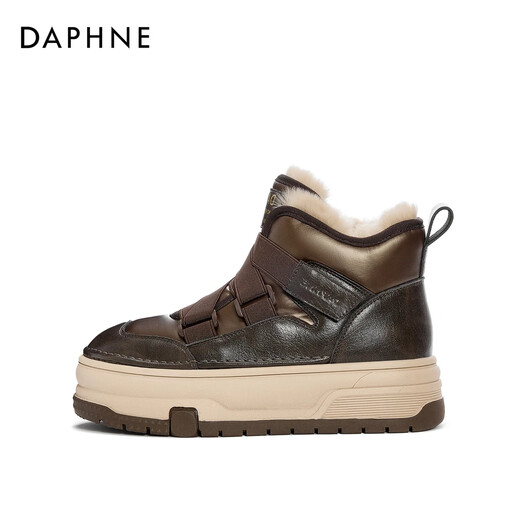 
Daphne snow boots for women thick sole plus velvet thickened anti-slip cold-proof northern 2024 new winter versatile white 35 (225mm) standard code