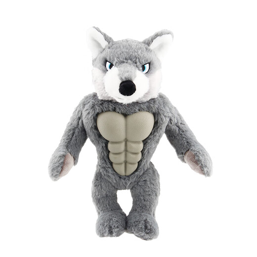 GiGwi is a precious dog toy plush sound and teeth grinding teeth and self-restraining tool for relieving boredom. Golden retriever pet toys. Forest Warrior-Gray Wolf
