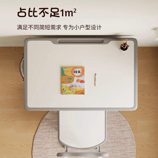树浩儿童学习桌椅套装学校同款可调节升降书桌写字桌小学生家用课桌椅 【冲量特惠】双柱课桌椅·灰色
