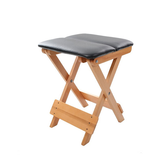 Theratools Zen Soft Folding Chanrou Stool New Solid Wood Portable Yoga Pilates Exercise Stool Petal Pad Gray Large Chanrou Stool