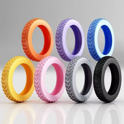 Thickened wear-resistant suitcase wheel protective cover trolley case rubber ring tire anti-wear and anti-slip wheel suitcase protective cover Thickened suitcase wheel tire pattern protective cover - 16 pieces (random)
