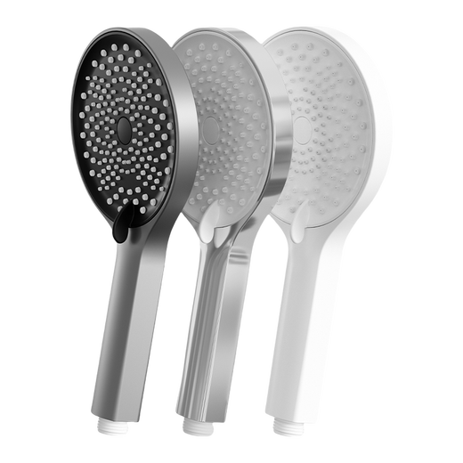 Huida 丨 Druck Duschdusche Kopf für Heimbad und unter Druck gesetzte hohe Druckmassage Regen Duschdusche Kopf [1502 Handheld + Schlauch + Wandsitz] Silber