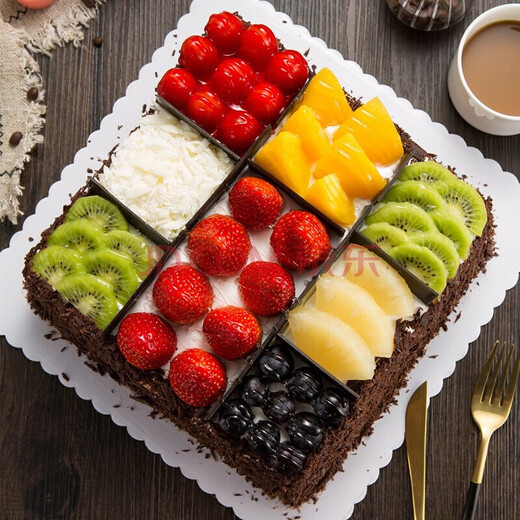 Jingji fresh fruit chocolate birthday cake delivered within the same city for boyfriend and girlfriend party meal gifts up to 2 pounds per day