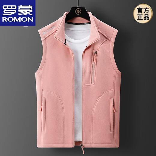 
ROMON 2025 Autumn and Winter New Rolling Fleece Vest with Fleece Thickened Couple Outdoor versatile Single-suit Sleeveless Fleece Jacket 9277 Men's Black XL