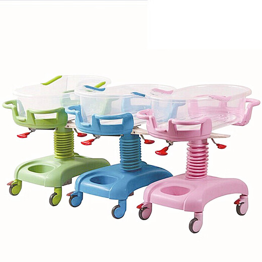 Hospital confinement center baby stroller, hospital crib, anti-spill milk trolley, newborn stroller mosquito net, pink 502 stroller with mosquito net