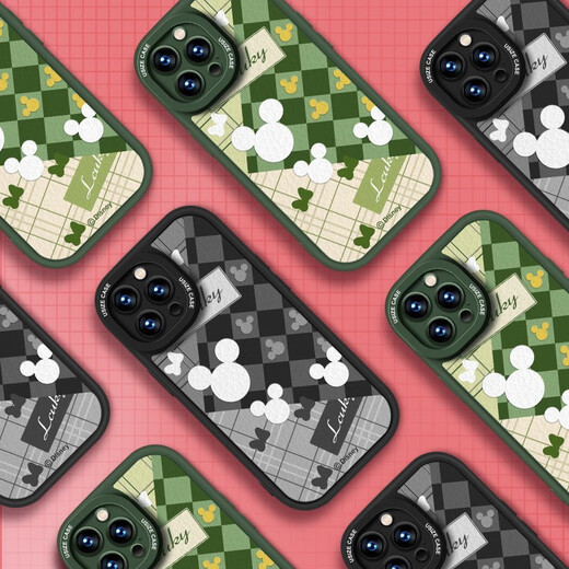 【迪士尼授权】苹果系列手机壳iPhone15Promax小羊皮14plus网红13简约12手绳时尚 苹果粉色小胖妞手绳【X1283迪士尼】 iPhone15