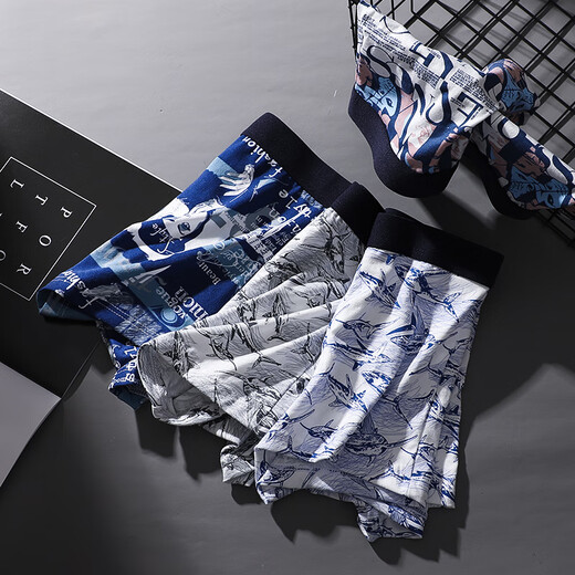 Nanjiren Men's Underwear Men's Boxer Briefs 5A Grade Antibacterial Breathable Boys Mid-waist Men's Boxer Shorts Head 4 XL