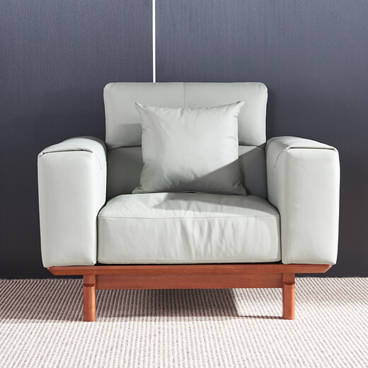 
Guangming Furniture Solid Wood Sofa Modern Simple Soft Bag Sofa Living Room Elm Wood Sofa 3894 Single seat