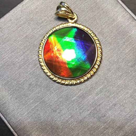 Xuan Song Canada's new crystal semi-precious stone necklace for women ammolite David star picture color star picture color